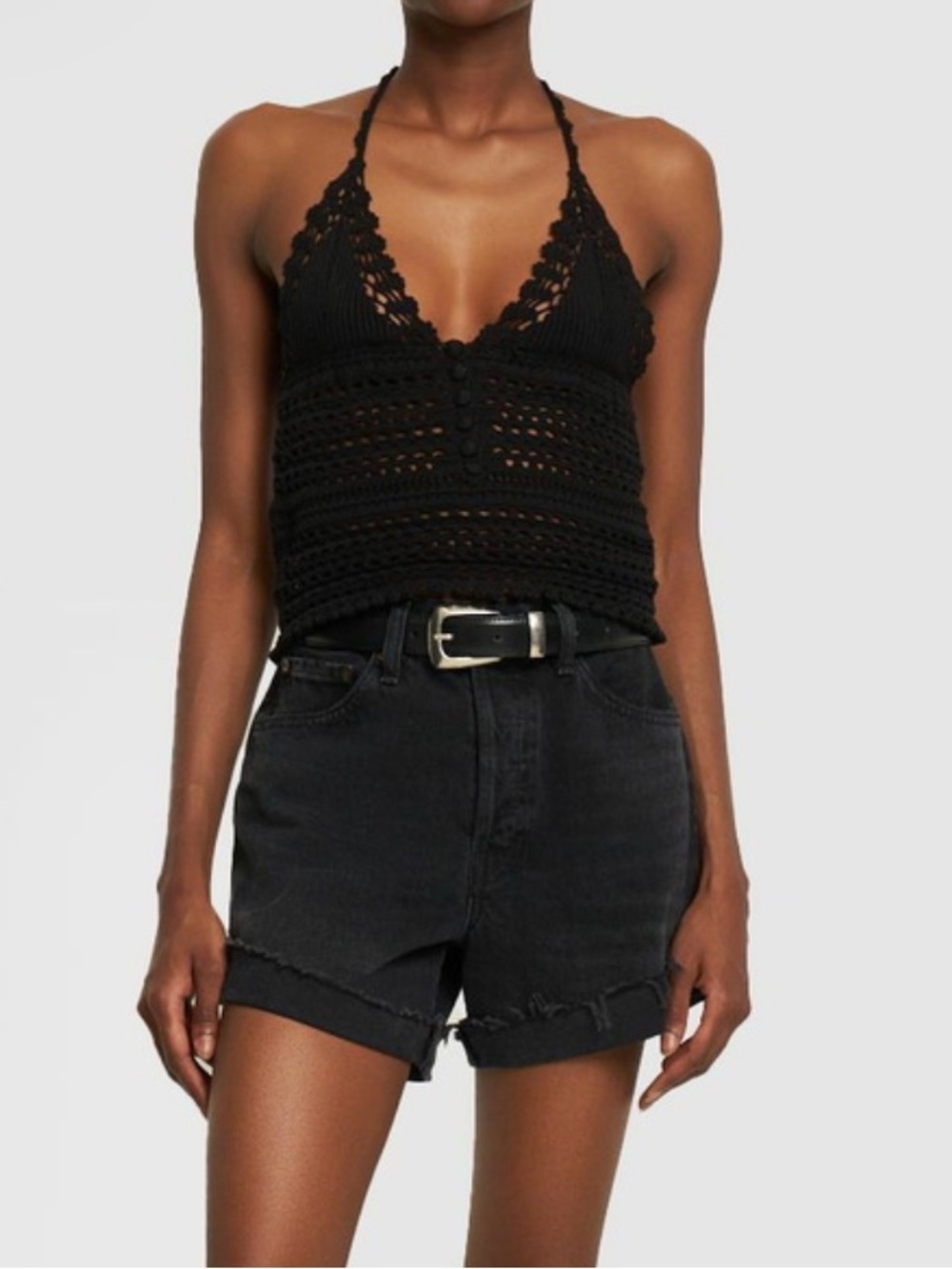 ISABEL MARANT Frinley Crochet Crop Top